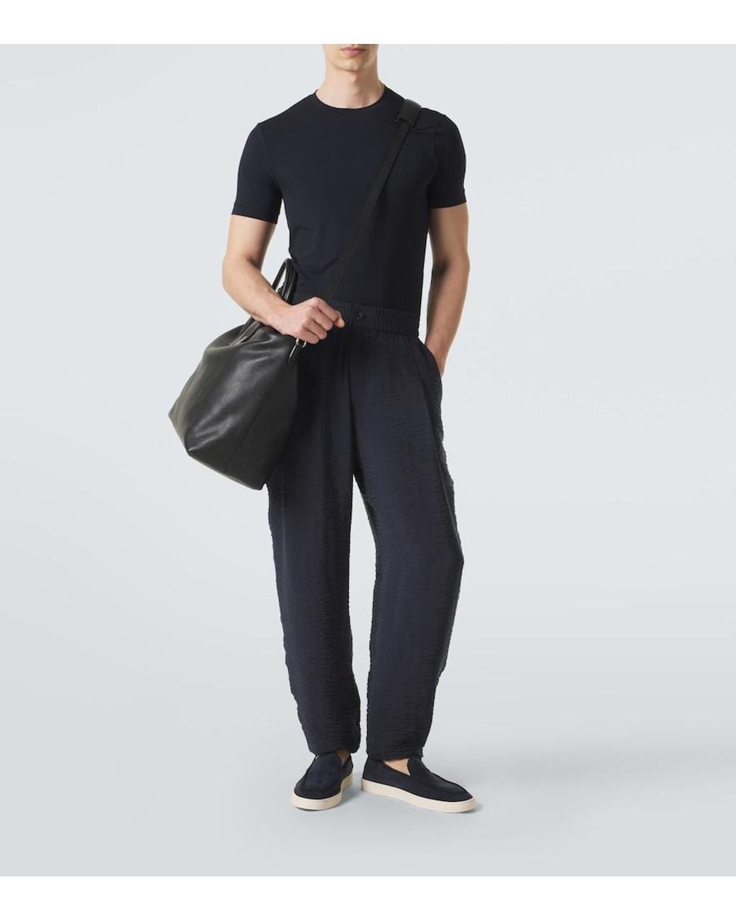 Giorgio Armani Black Jersey T-Shirt for men