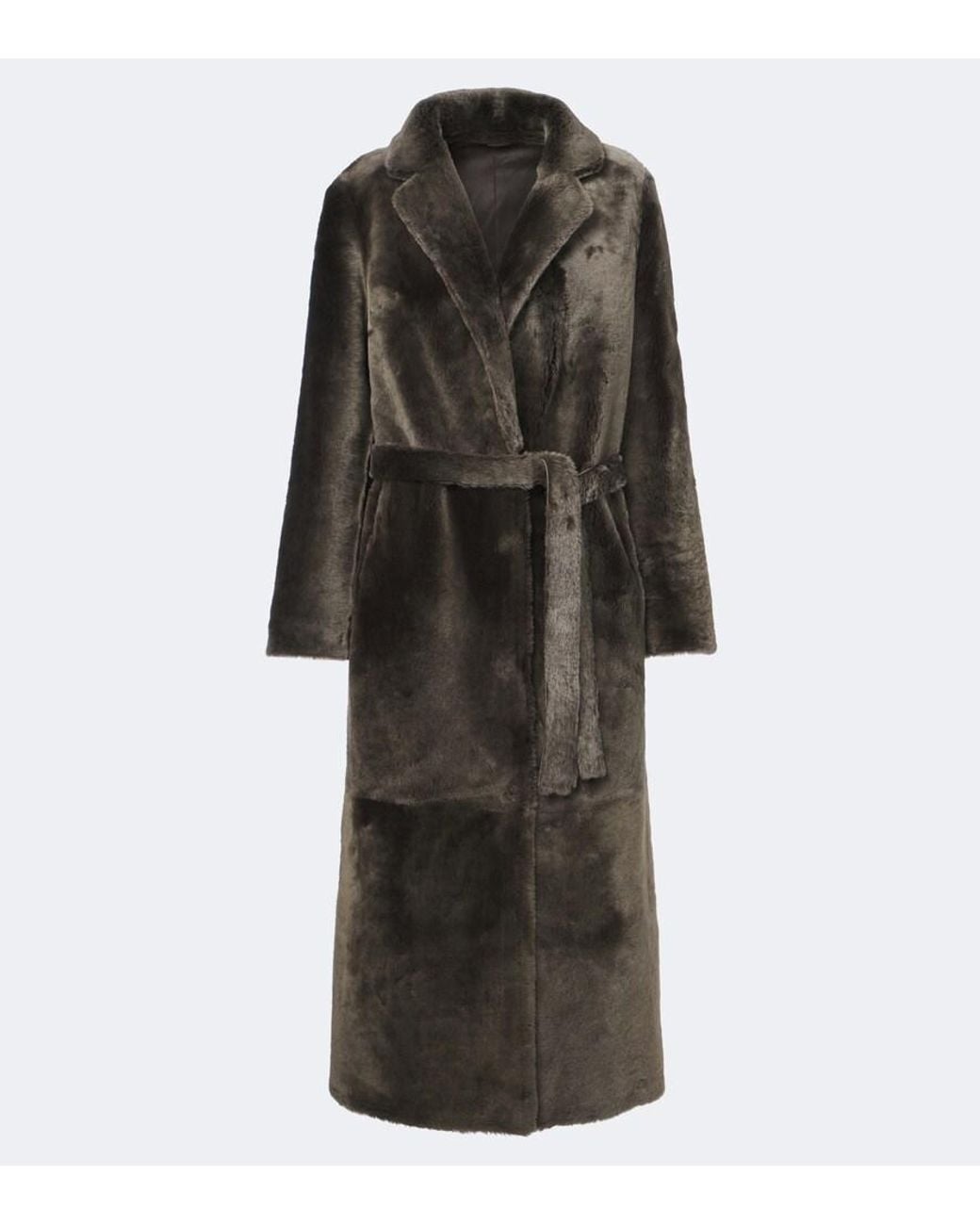 Yves Salomon Black Reversible Shearling And Leather Coat