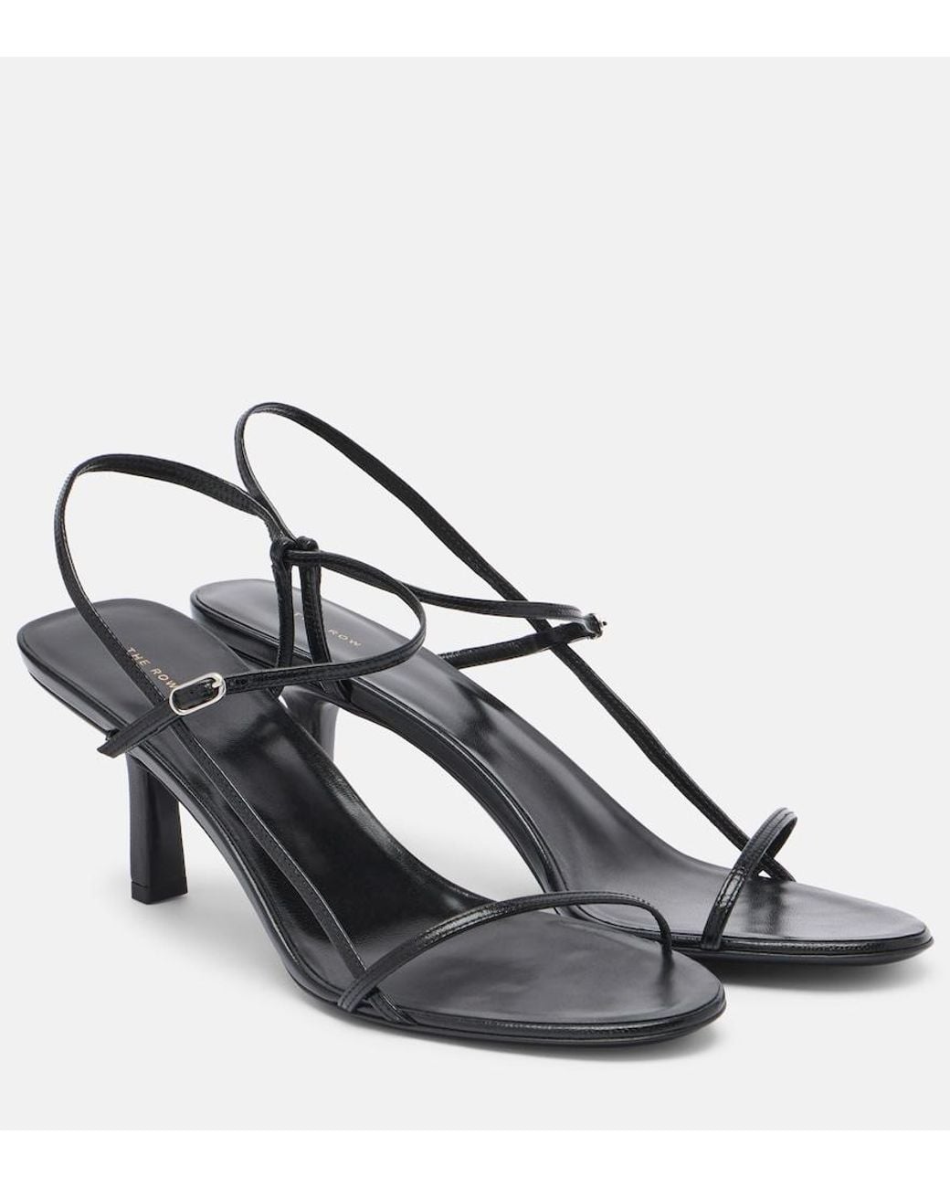 The Row Metallic Bare Leather Sandals