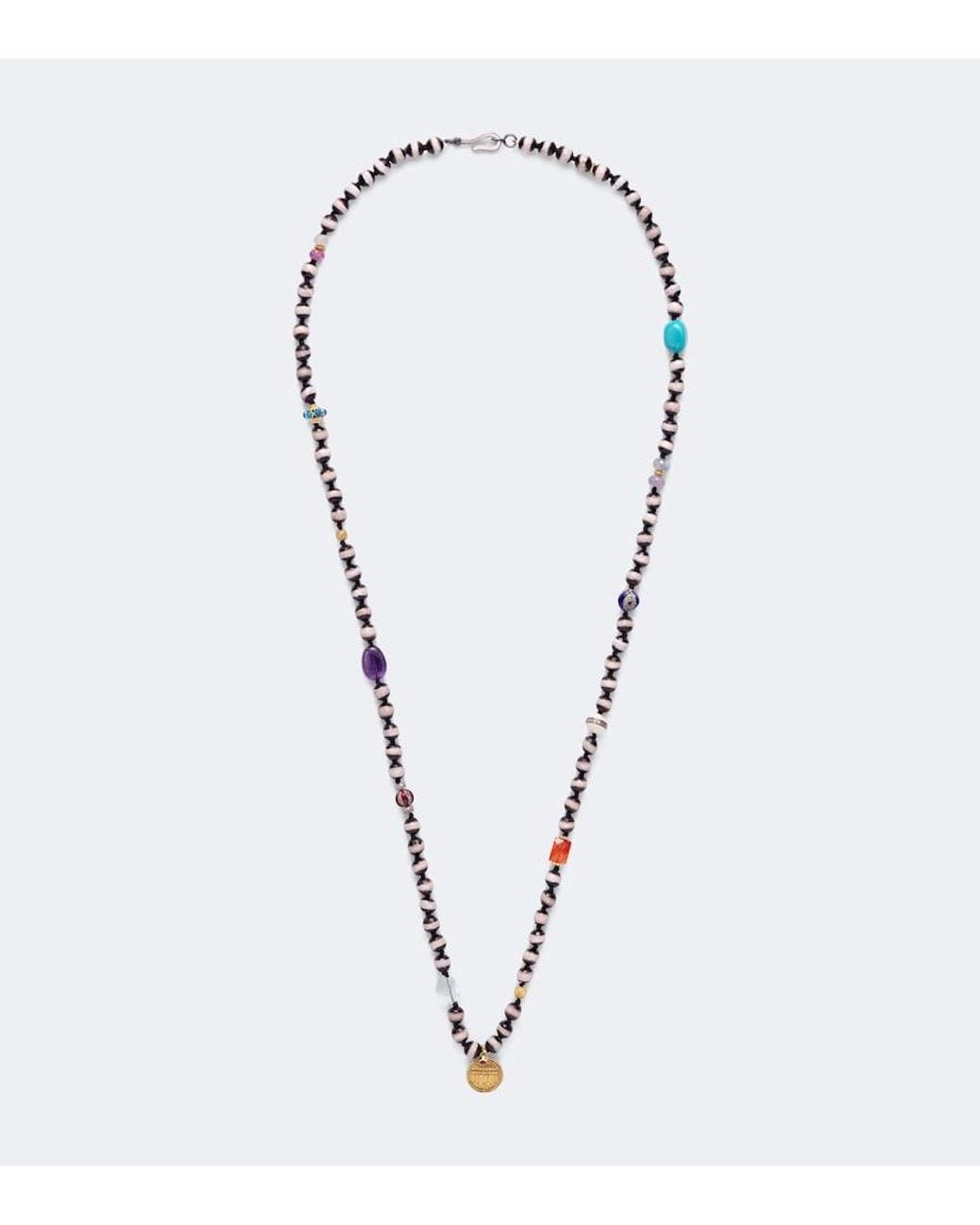 Ileana Makri Blue Beaded Necklace With Gemstones for men