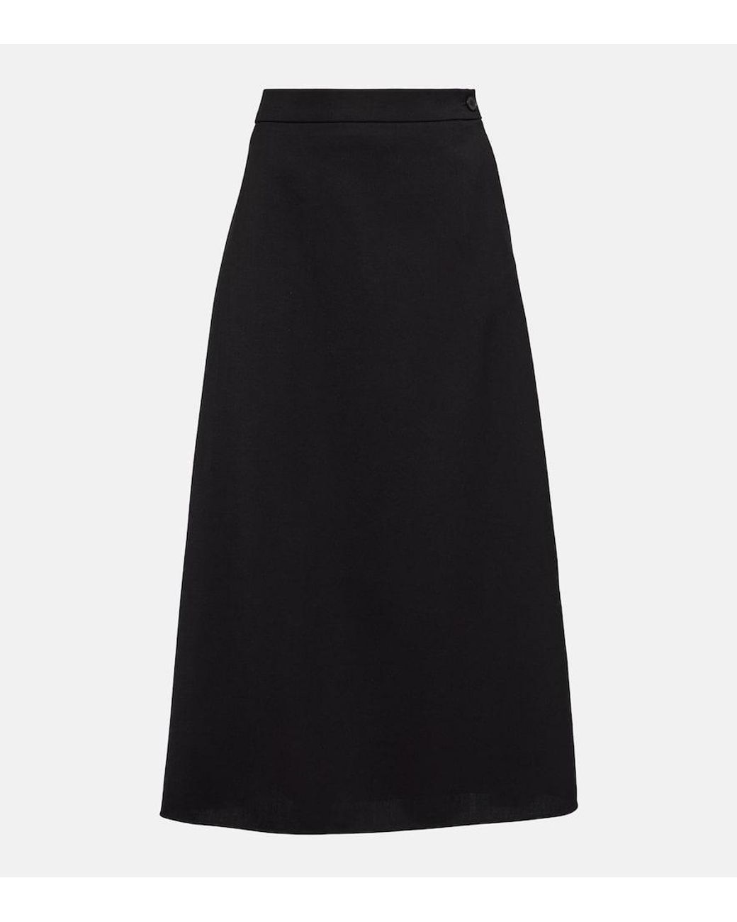 Wardrobe NYC Black Virgin Wool Midi Skirt