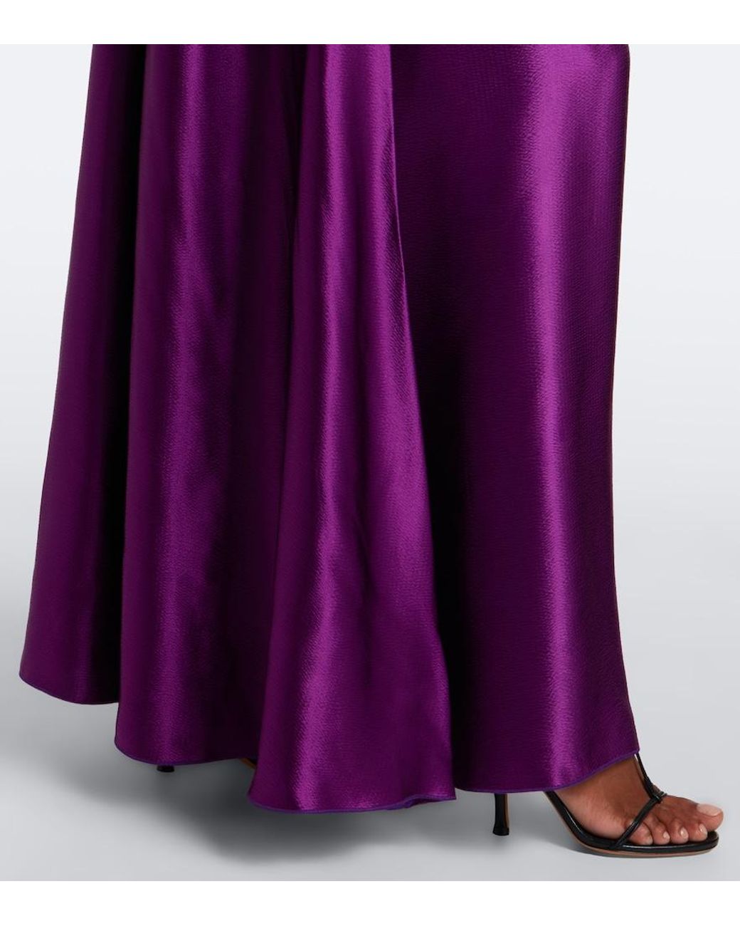 FFORME Purple Satin Maxi Dress