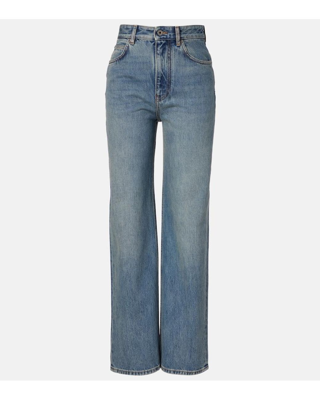 Loewe Blue High-Rise Wide-Leg Jeans