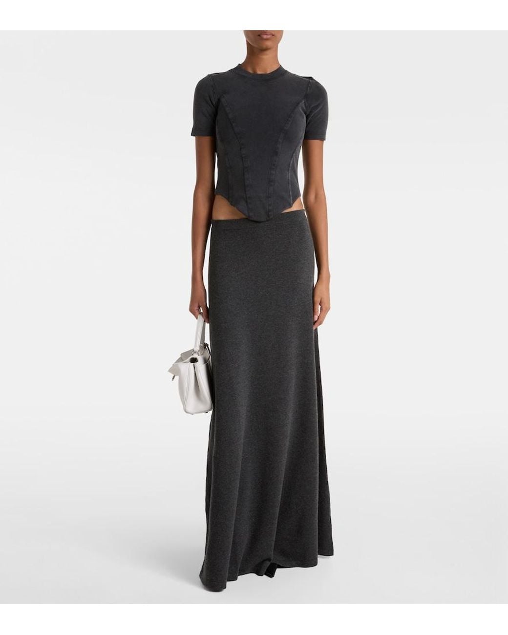 Balenciaga Gray Corseted T-Shirt