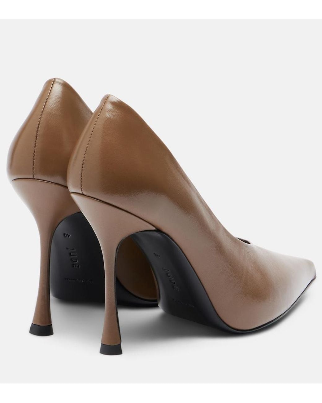 Jude Brown Kiss Leather Pumps