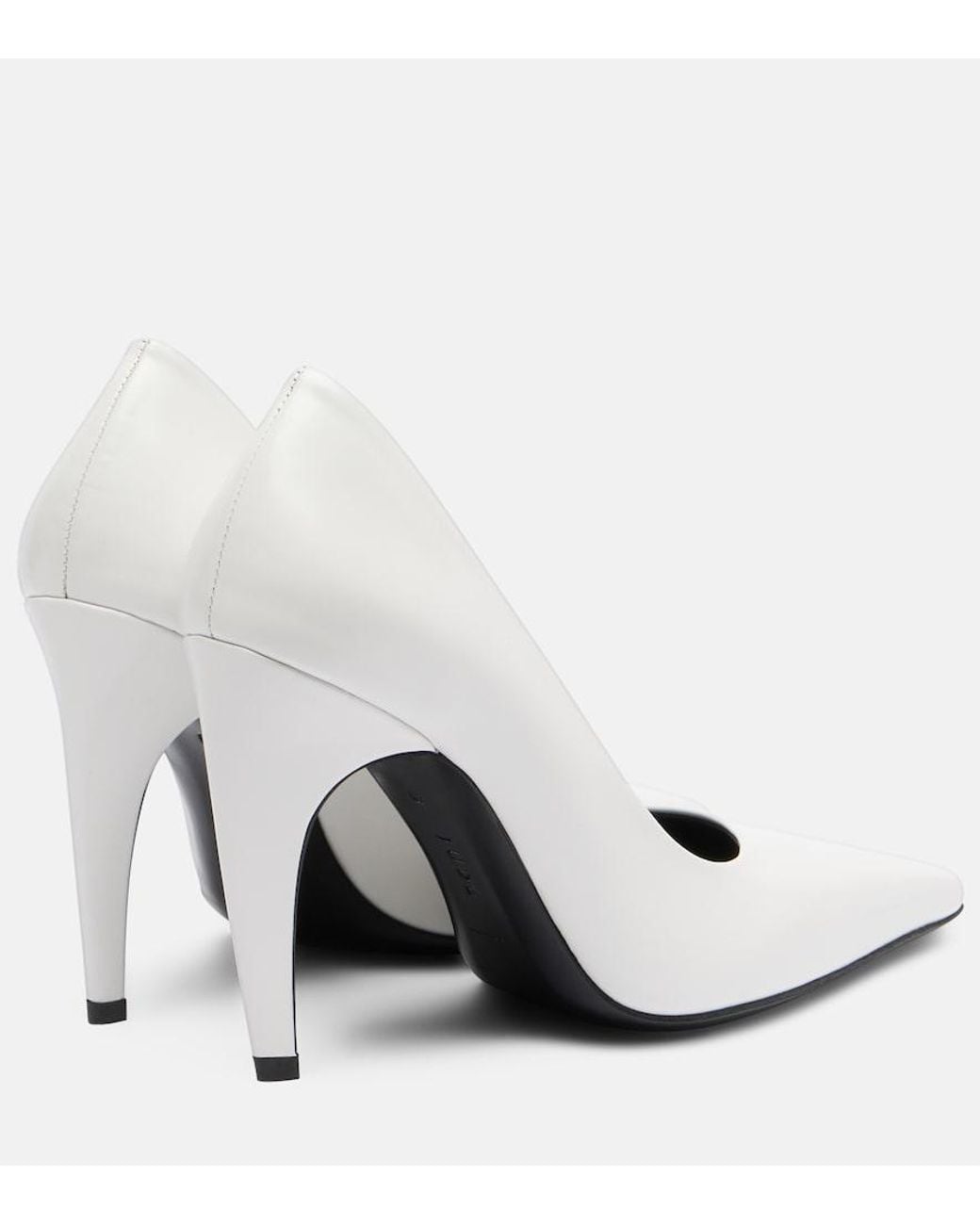 Jude White Fame Leather Pumps