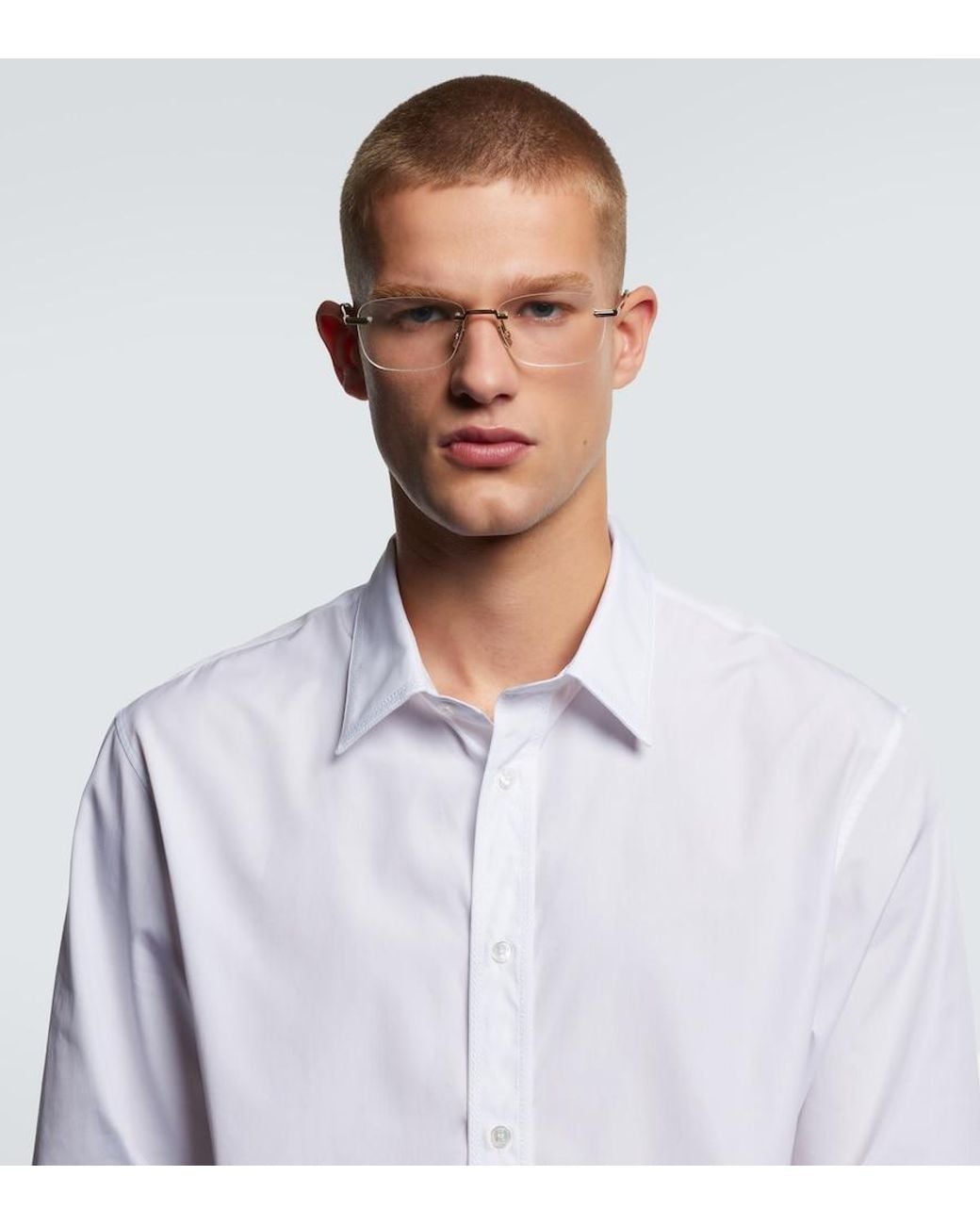 Dior Eckige Brille Diorblacksuito S27U in Metallic für Herren