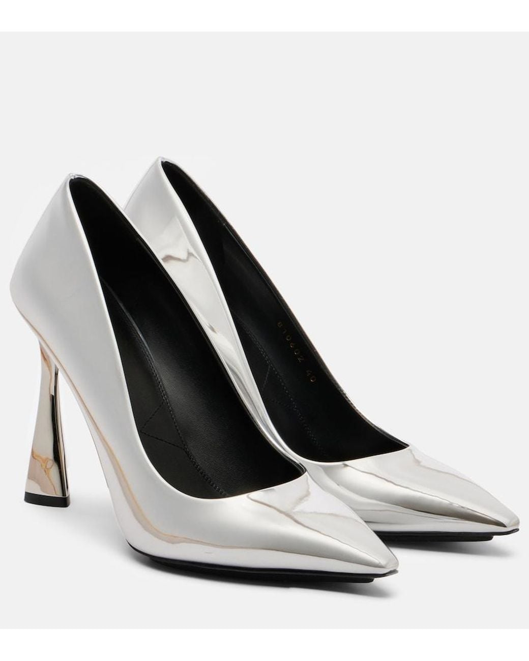 Stella McCartney White Elsa 103 Metallic-Effect Pumps