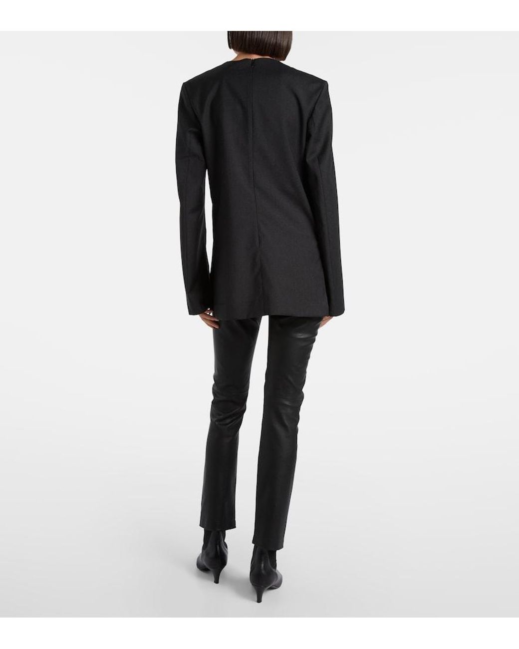 AG Jeans Black Mari Leather Skinny Pants