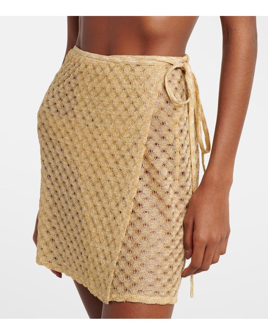 Missoni Natural Lame Wrap Skirt