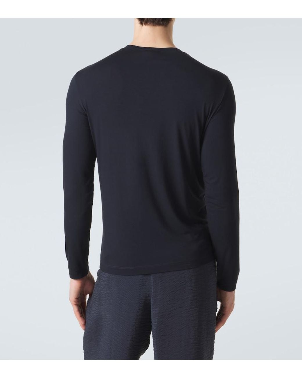 Giorgio Armani Blue Jersey T-Shirt for men