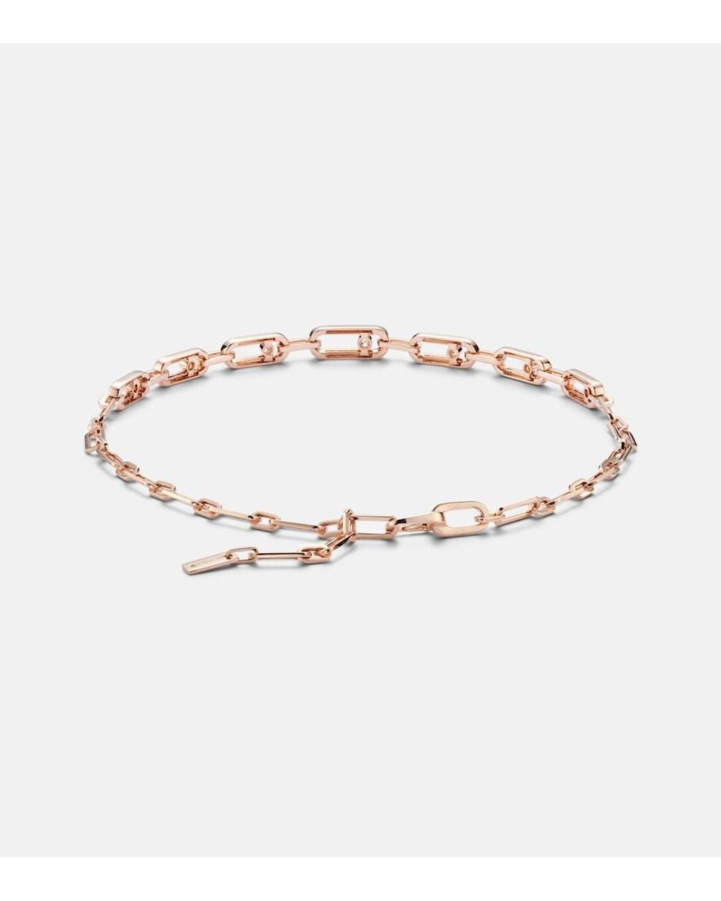 Messika Metallic Move Link 18Kt Rose Choker With Diamonds