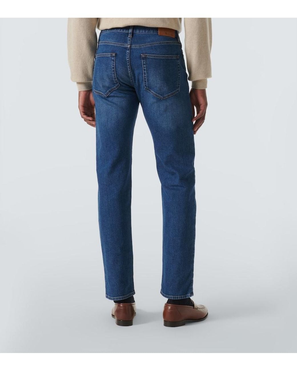 Loro Piana Blue Quarona Slim Jeans for men