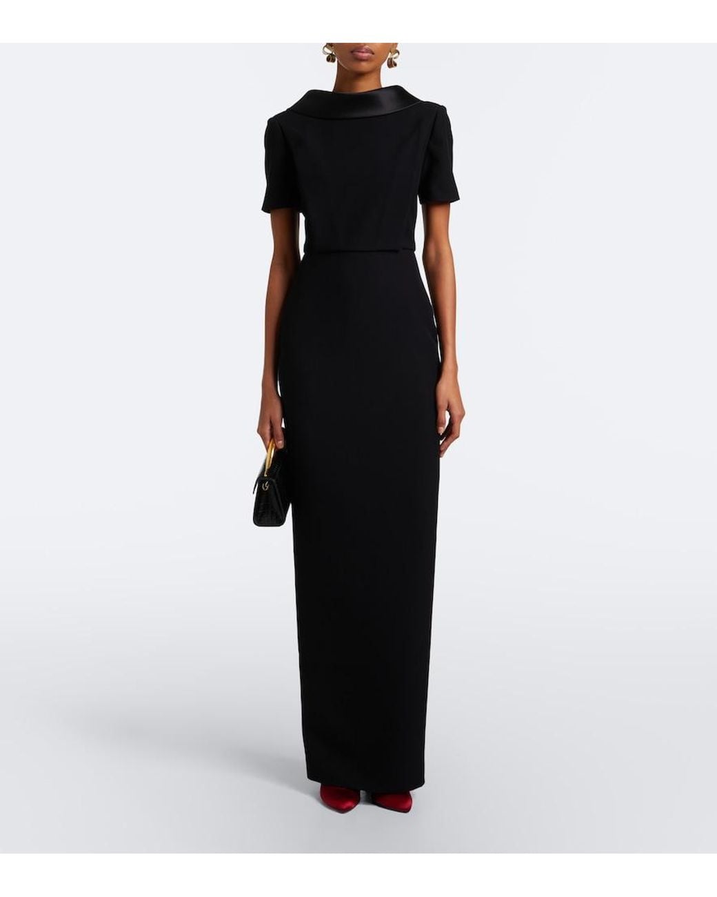 Roland Mouret Black Crepe Gown