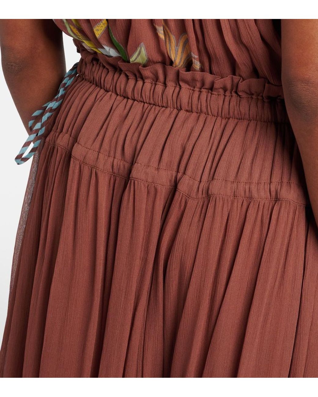 ALÉMAIS Brown Alfie Floral Wide-Leg Pants