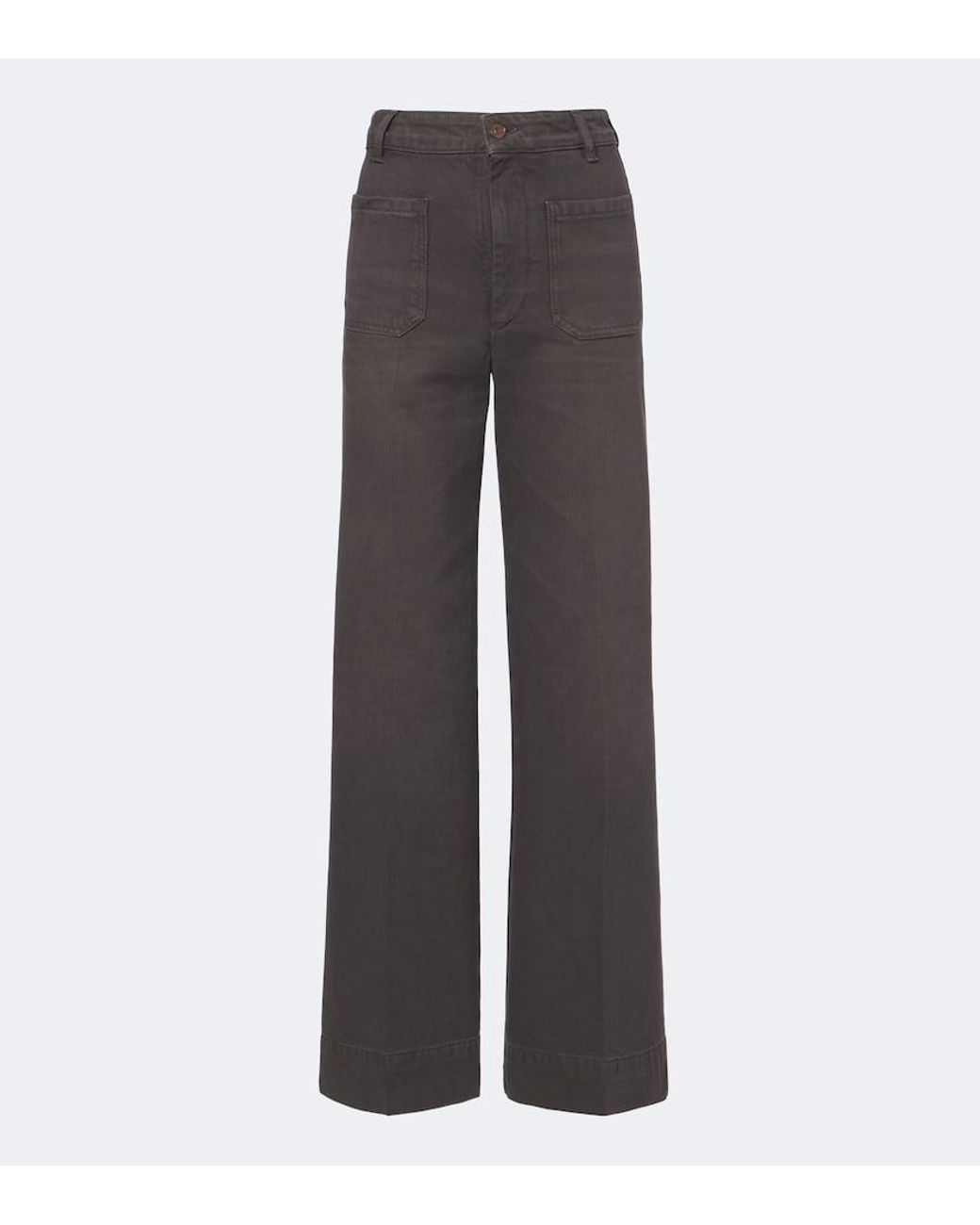 Victoria Beckham Gray Alina Wide-Leg Jeans