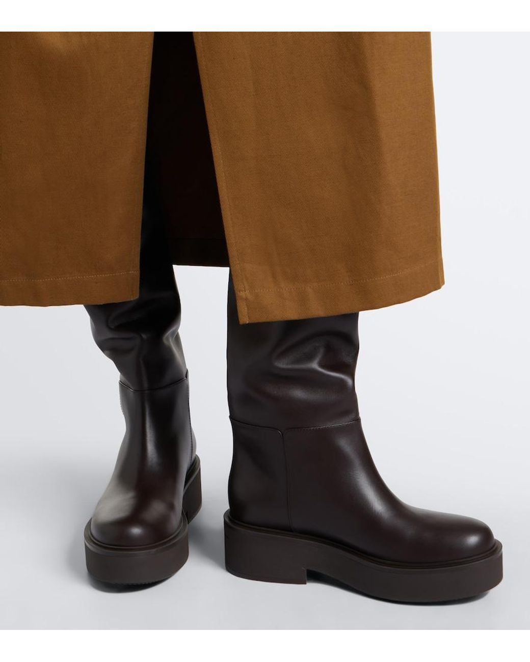 Gianvito Rossi Black Hiro Leather Over-The-Knee Boots