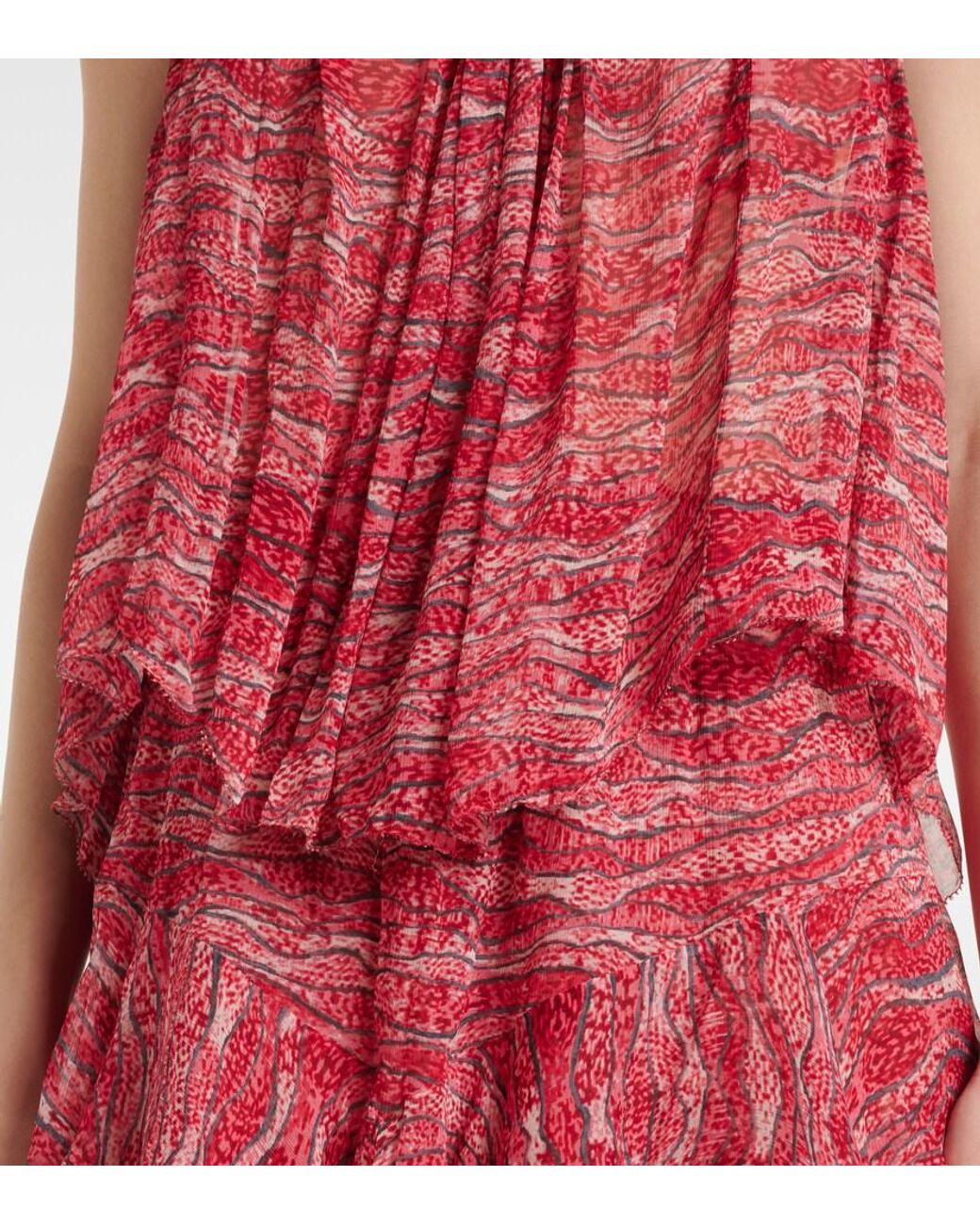 Isabel Marant Red Akila Printed Top