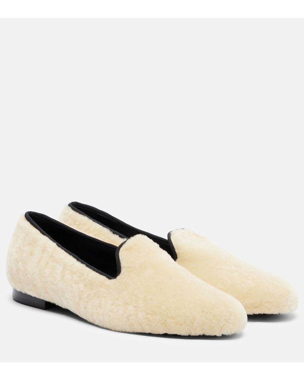 Totême Natural Shearling Loafers