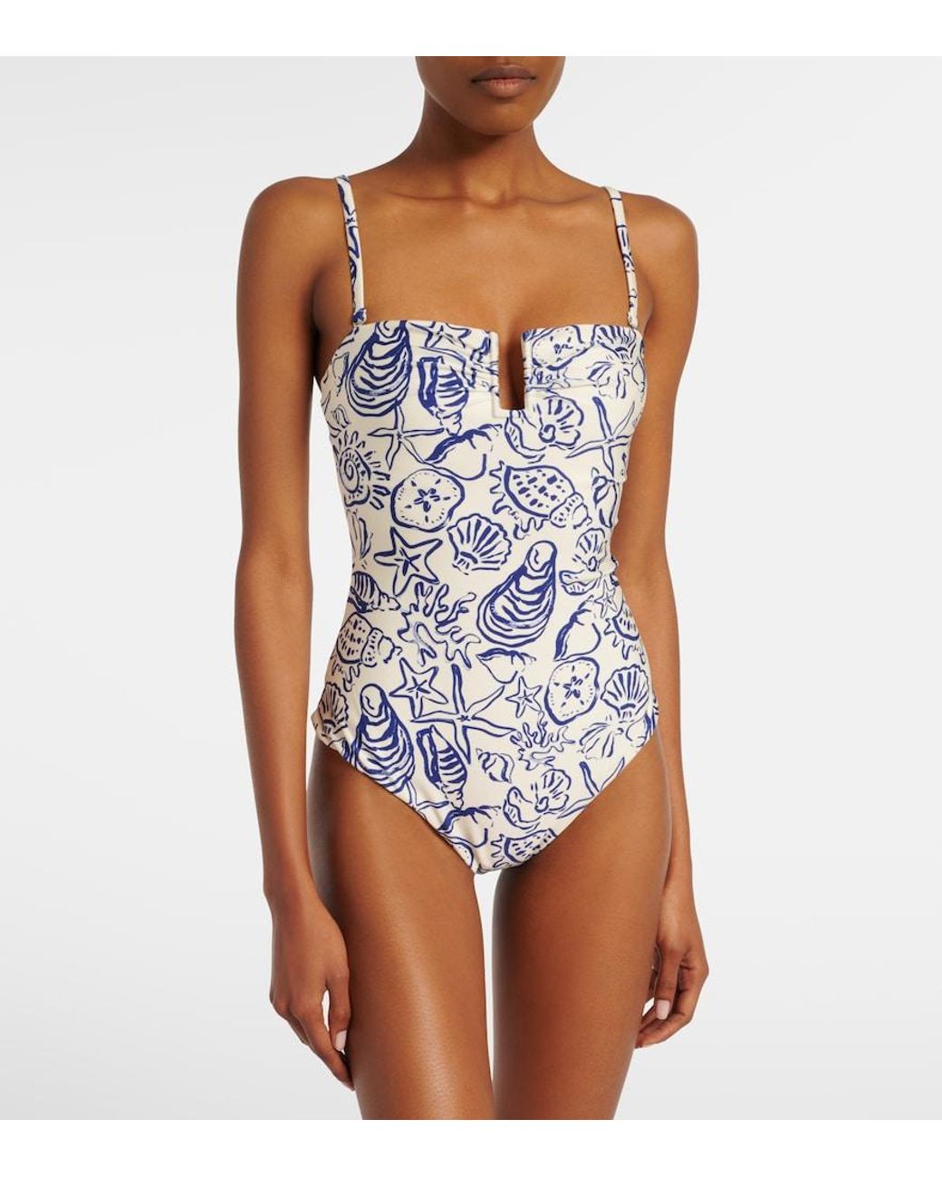 Banador Ottilie Estampado Jonathan Simkhai de color Blue