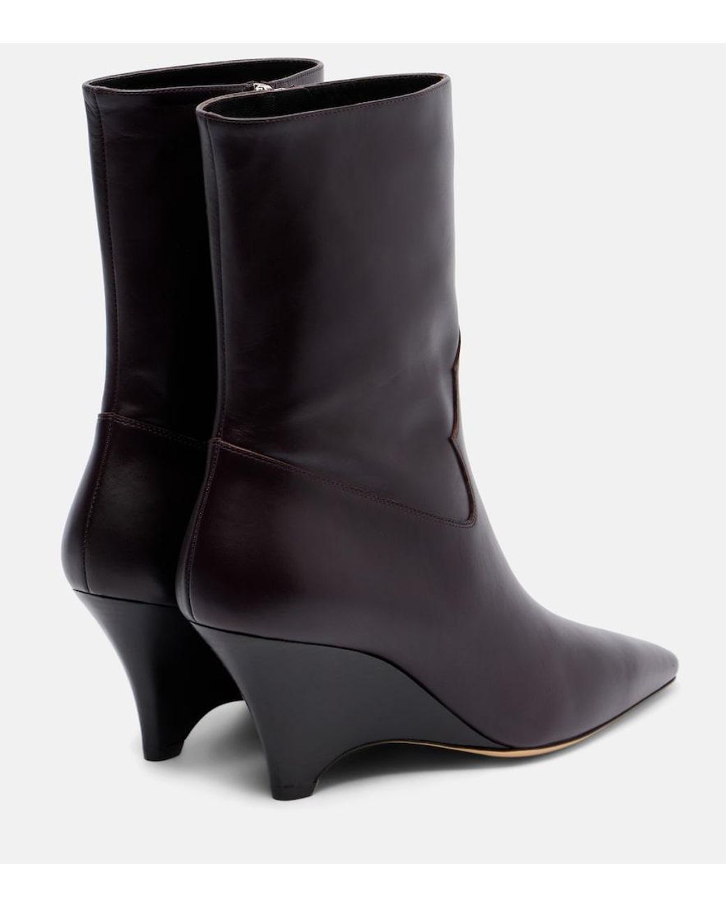 Le Monde Beryl Black Leather Ankle Boots