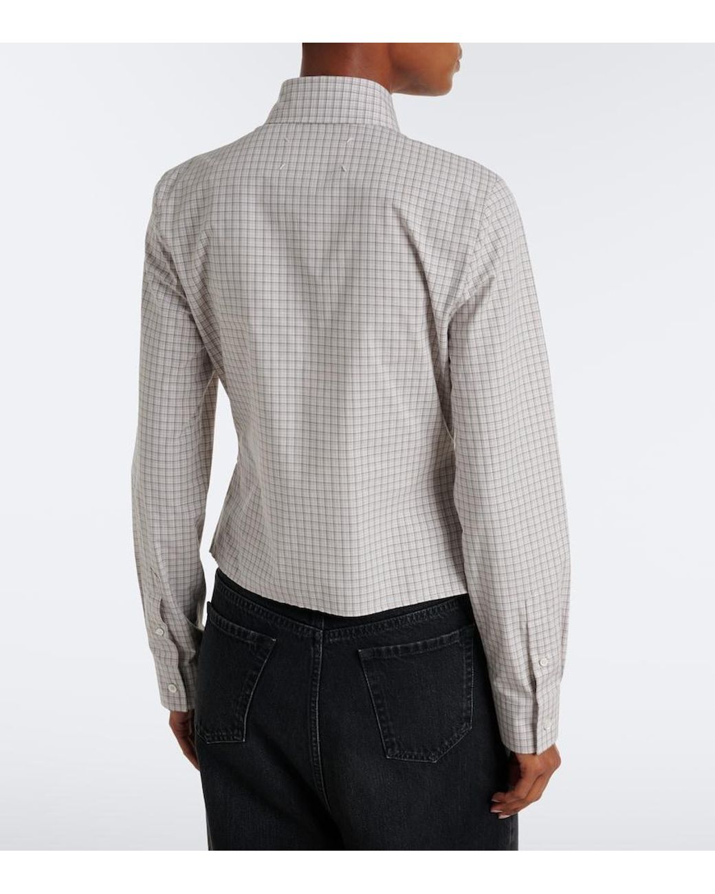 Maison Margiela Gray Checked Cotton Shirt