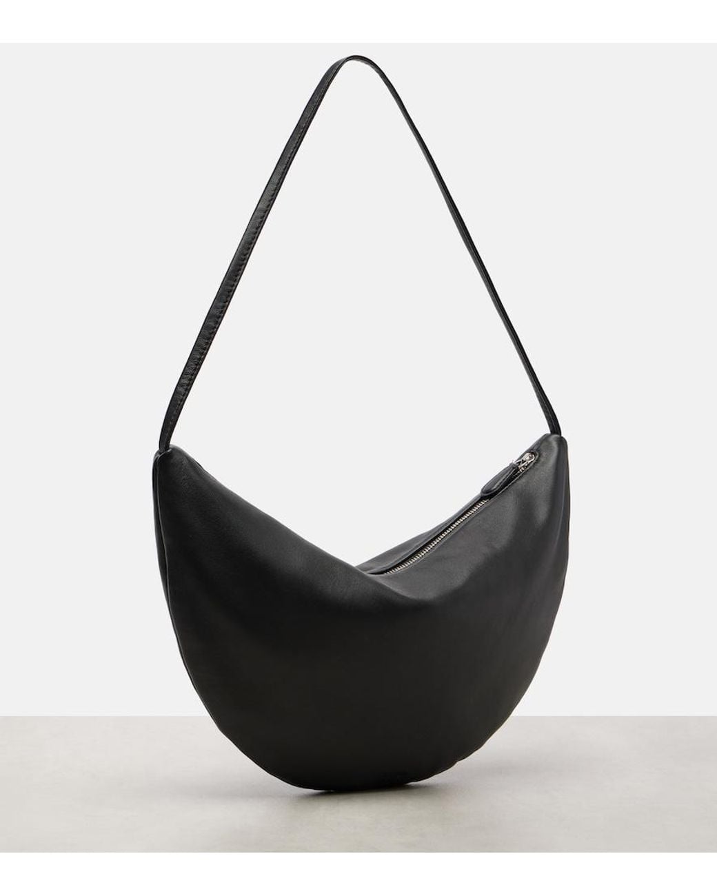 The Row Black Izzy Leather Shoulder Bag