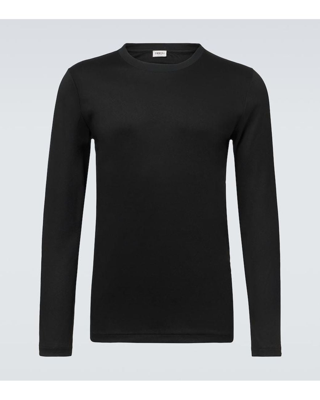 Zimmerli of Switzerland Black Cotton Jersey T-Shirt for men