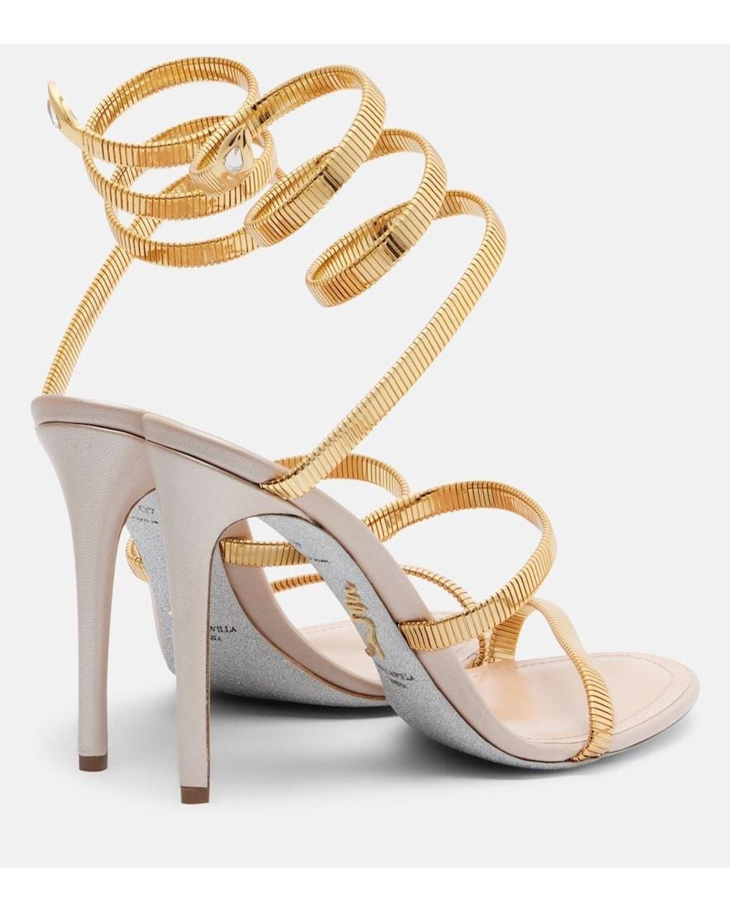 Rene Caovilla Metallic Juniper Embellished Sandals
