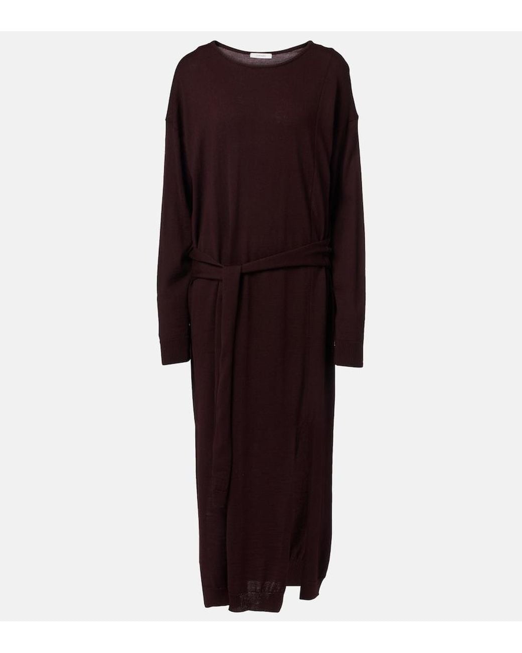 Lemaire Purple Belted Sweater Dress