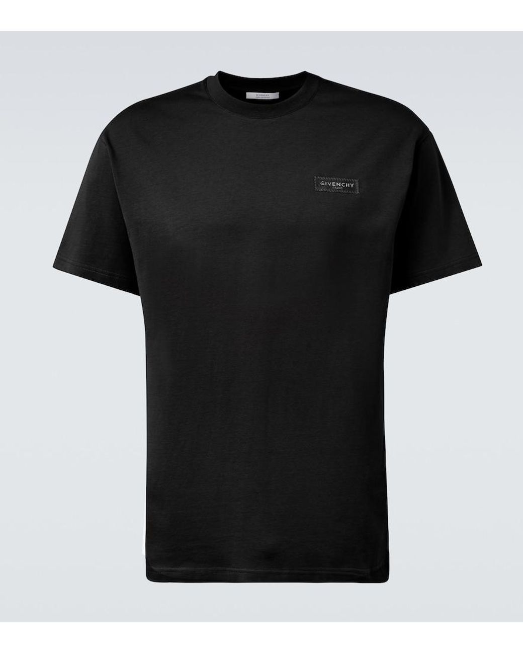 Givenchy Black Logo Cotton Jersey T-Shirt for men