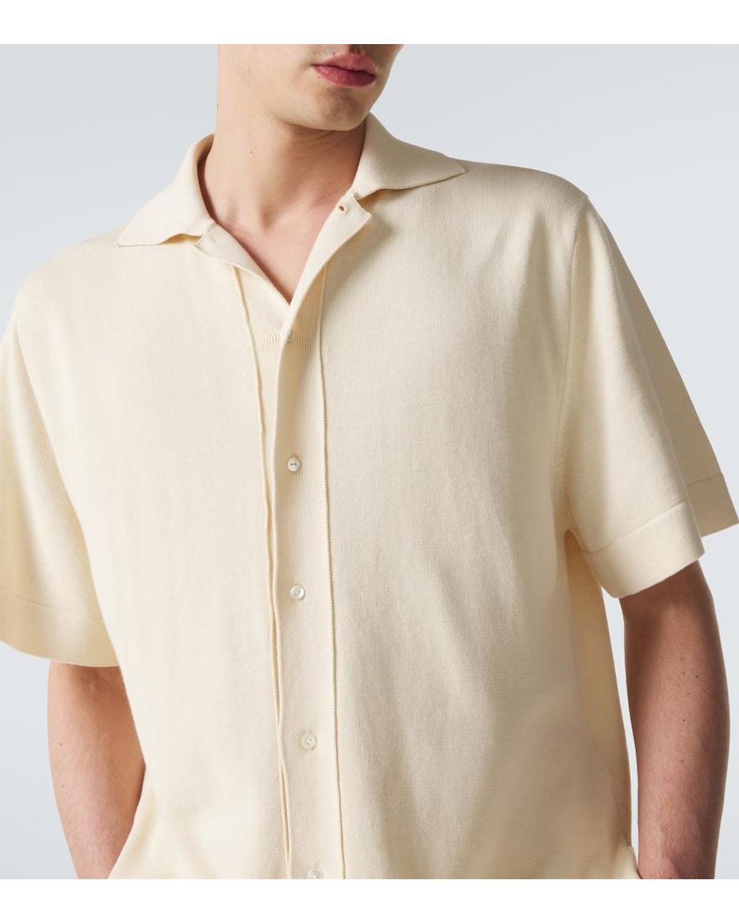 STÒFFA Natural Knitted Cotton Shirt for men