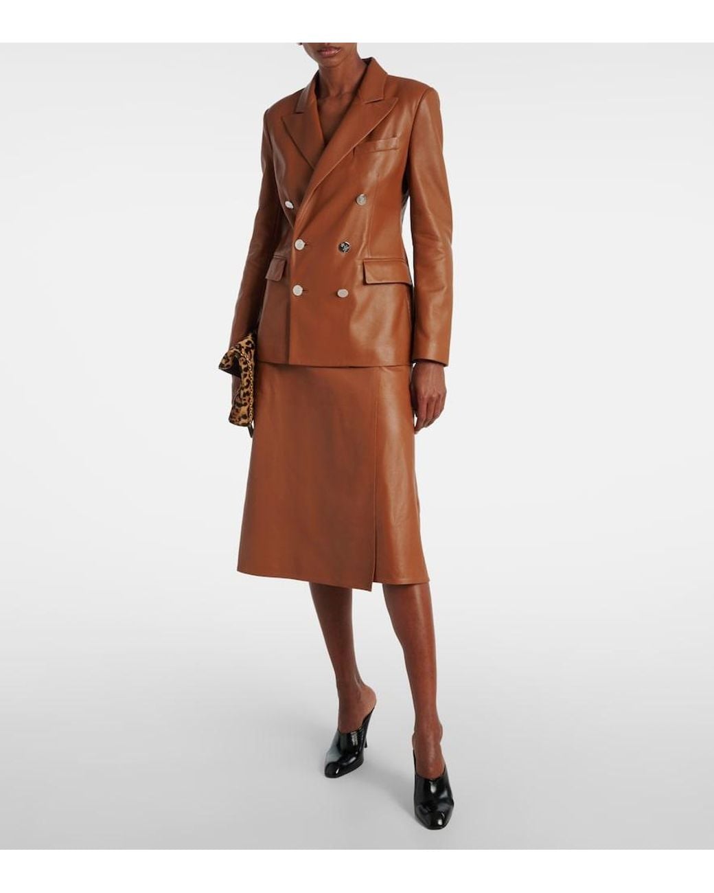 Ralph Lauren Brown Camden Leather Blazer