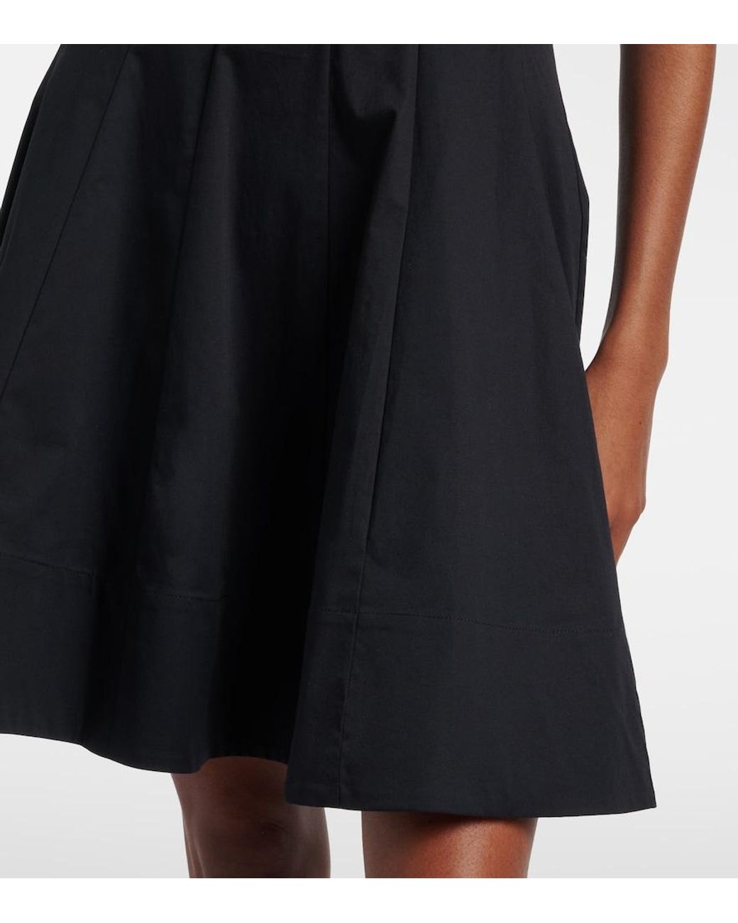 Staud Black Wells Cotton Minidress