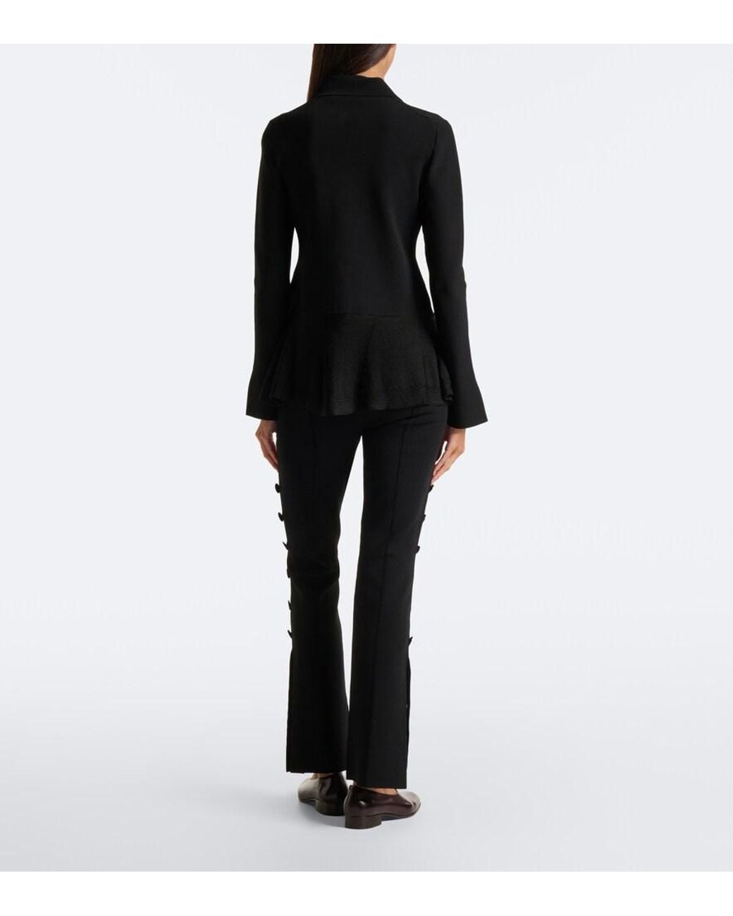 Proenza Schouler Black Martina Flared Pants