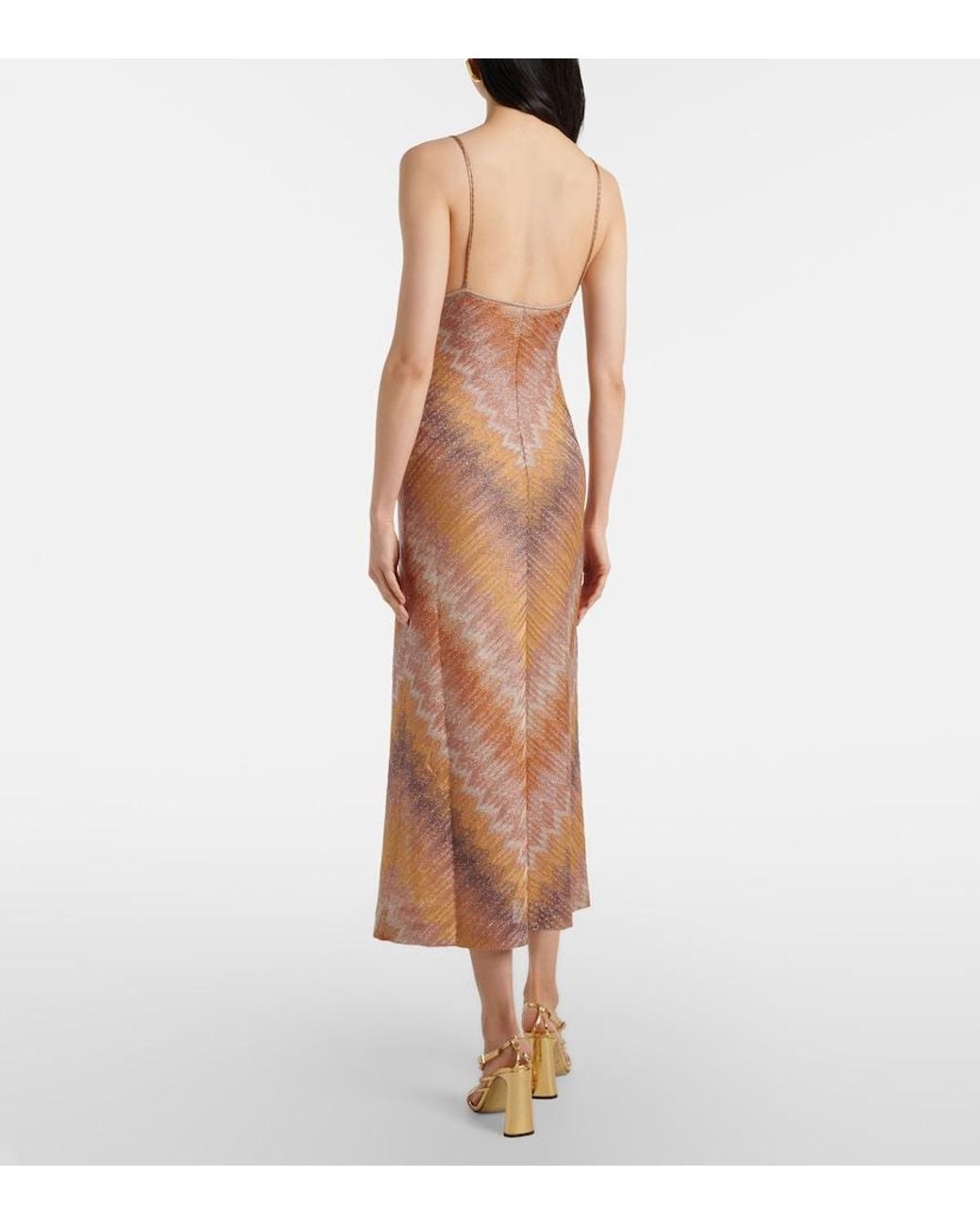Missoni Brown Lame Midi Dress