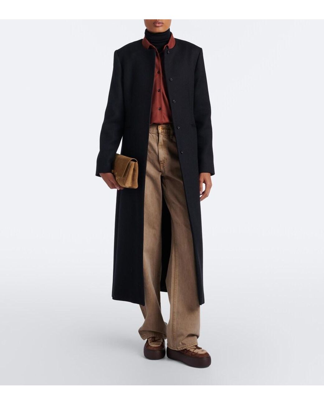 Roger Vivier Brown Viv' Up Shearling And Suede Sneakers