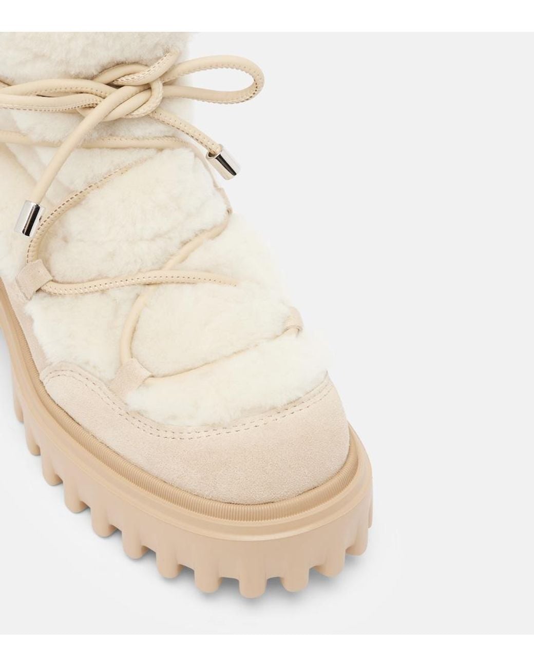 Hogan Natural H700 Shearling-Trimmed Suede Ankle Boots