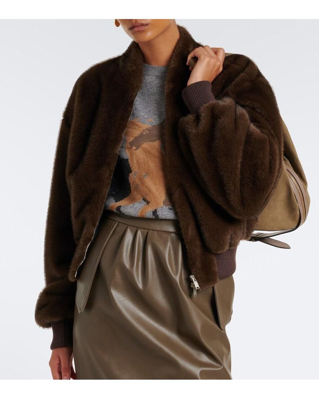 Stella McCartney Black Zip-Up Bomber Jacket