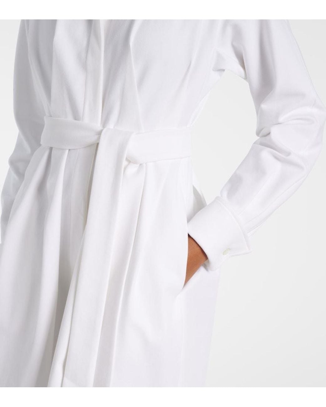 Max Mara White Arezzo Gabardine Shirt Dress