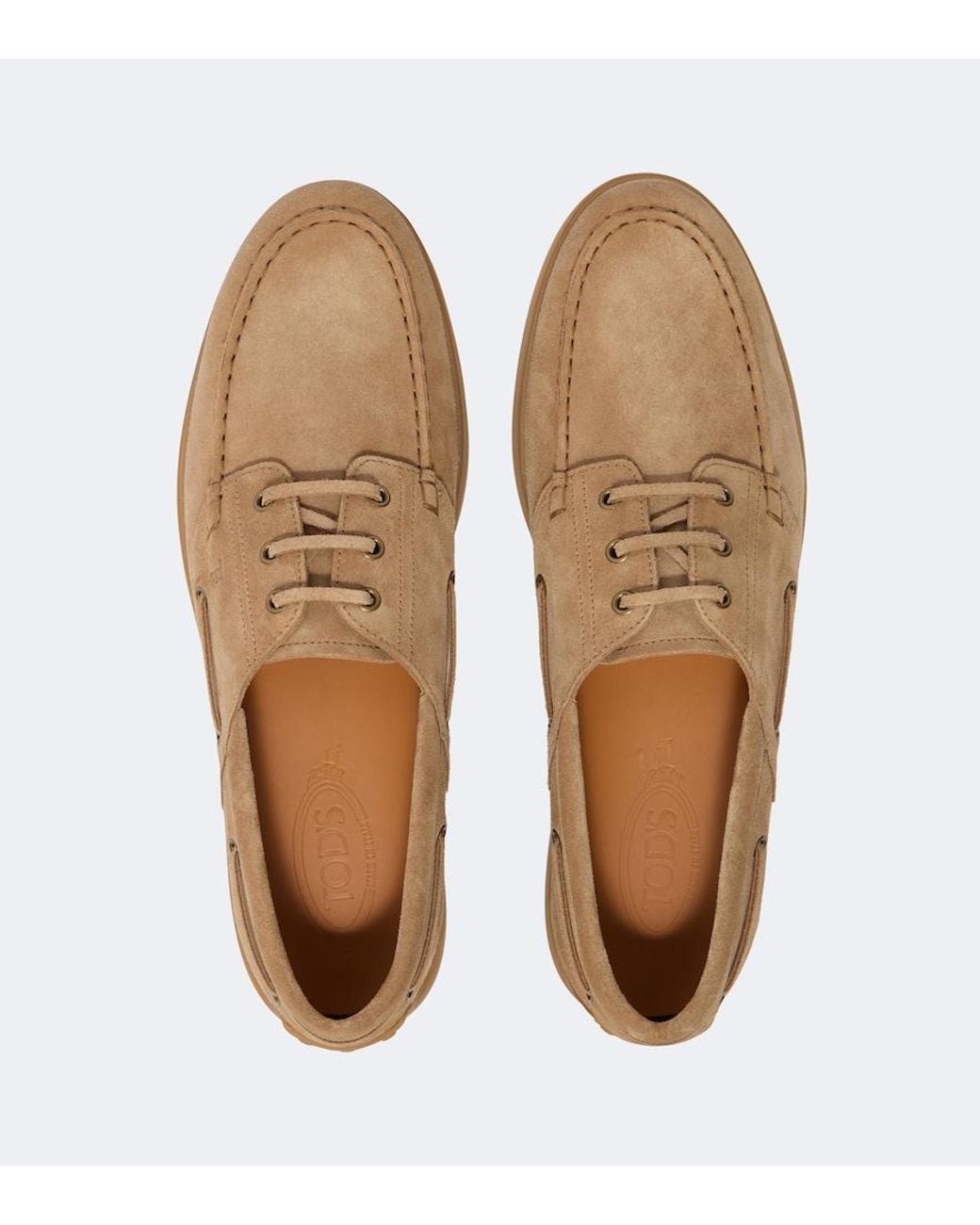 Tod's Brown Gommino Suede Boat Shoes for men