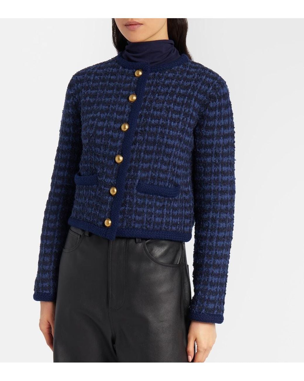 Altuzarra Blue Conroy Tweed Jacket