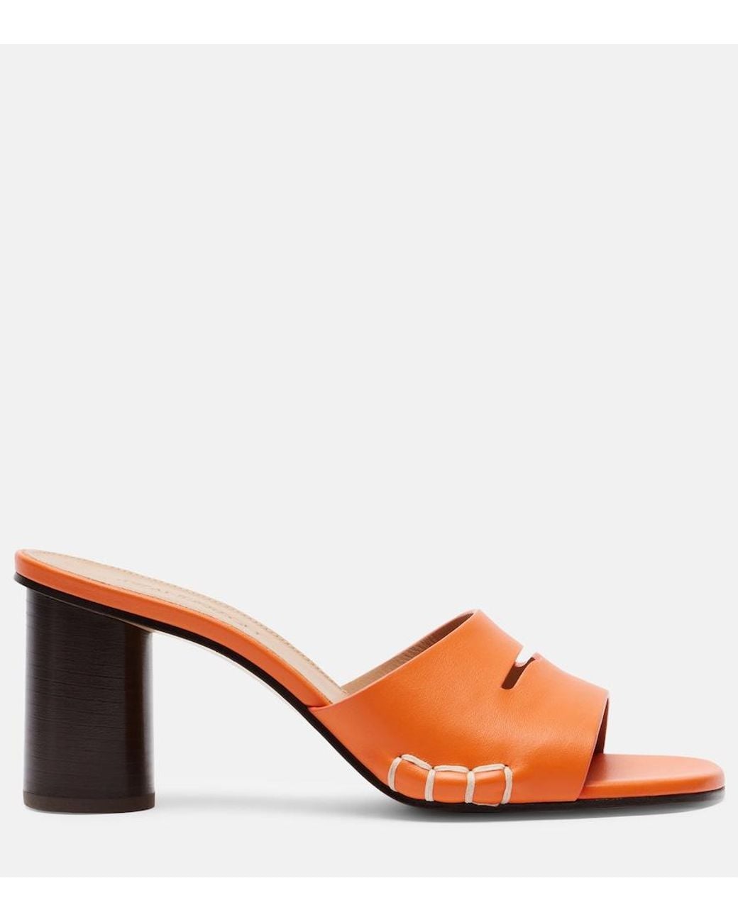 J.W. Anderson Orange Loafer Leather Mules