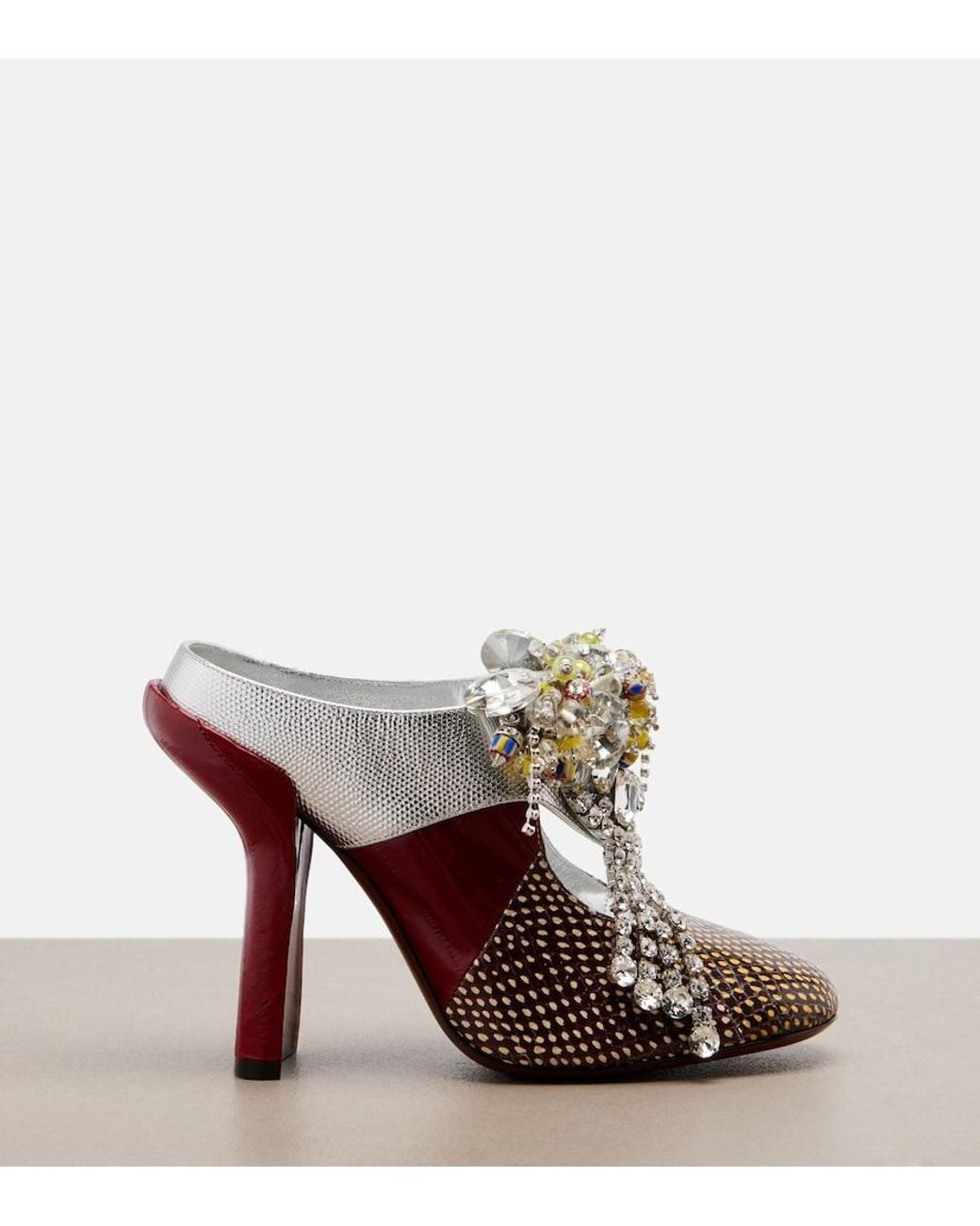 Mules Patchwork di Dries Van Noten in Red