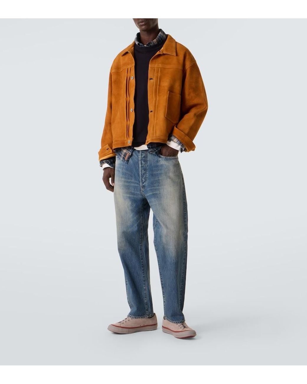 A.PRESSE Vintage No.213 Suede Jacket in Brown for Men | Lyst