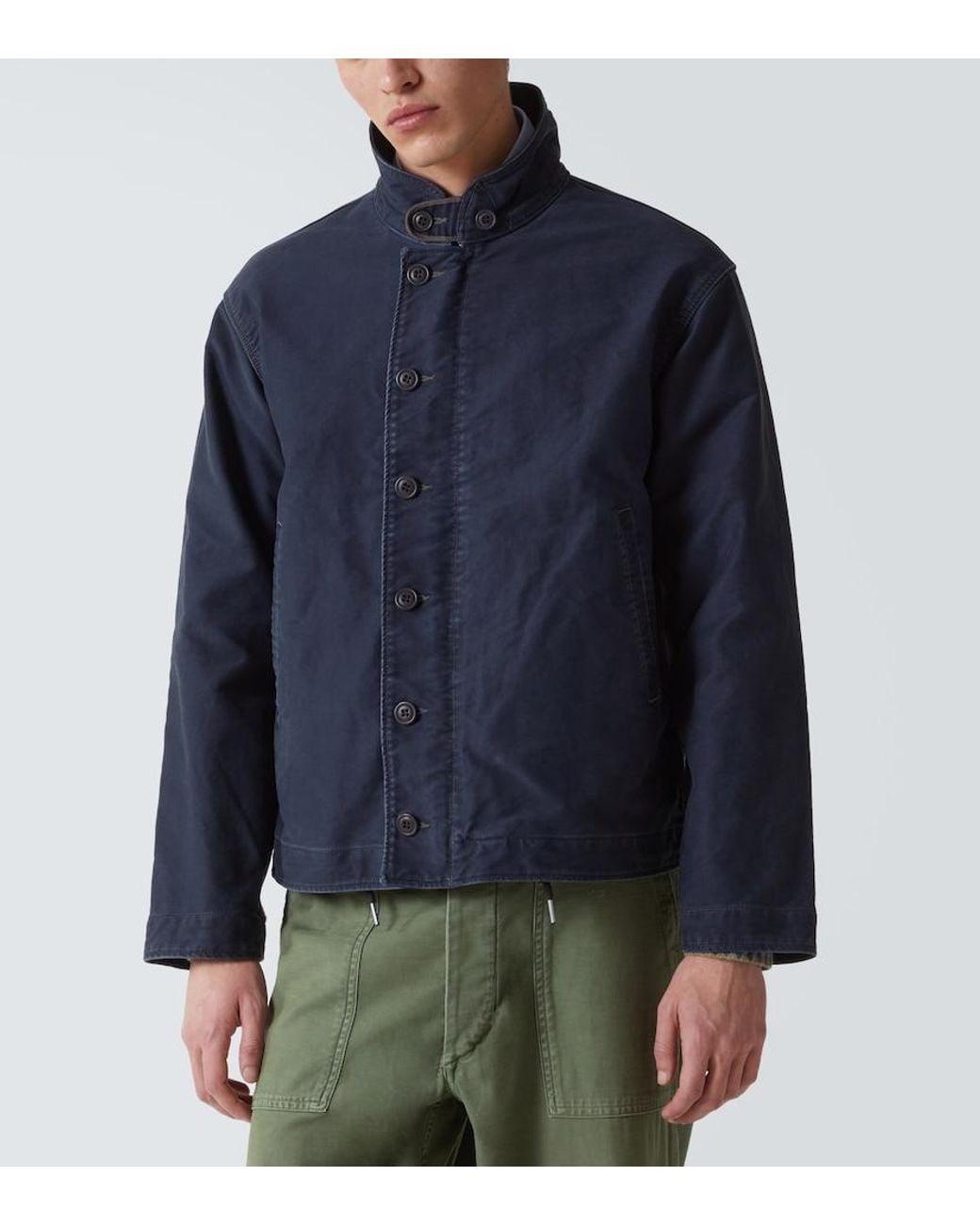 RRL Blue Jungle Cloth Deck Jacket for men