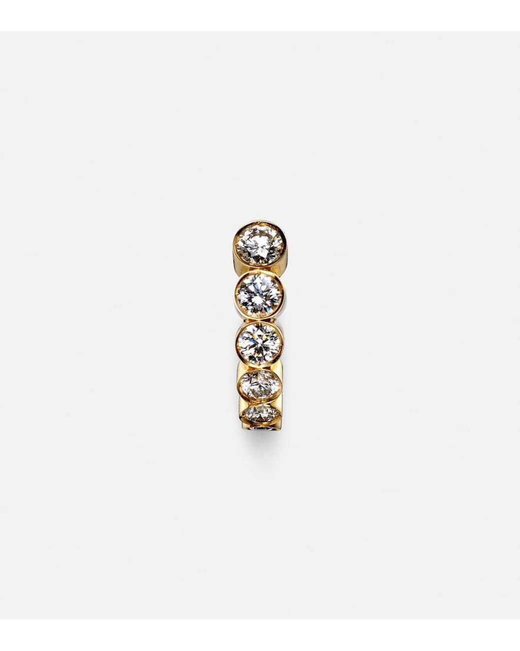 Sophie Bille Brahe White Boucle Ensemble Petite 18Kt Single Earring With Diamonds