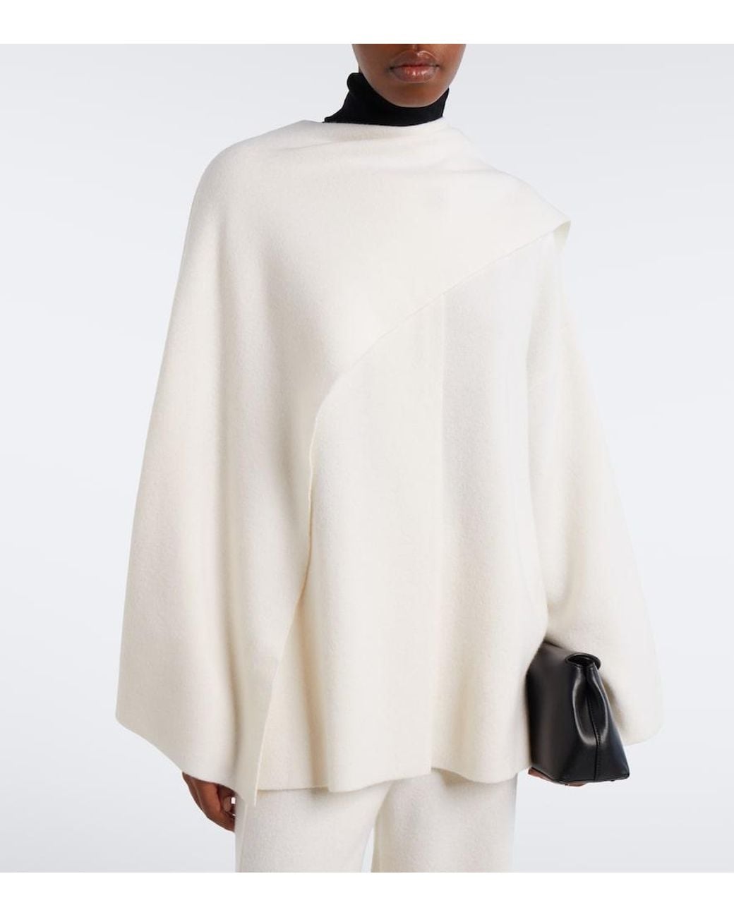 Lisa Yang White Nessa Draped Cashmere Cardigan