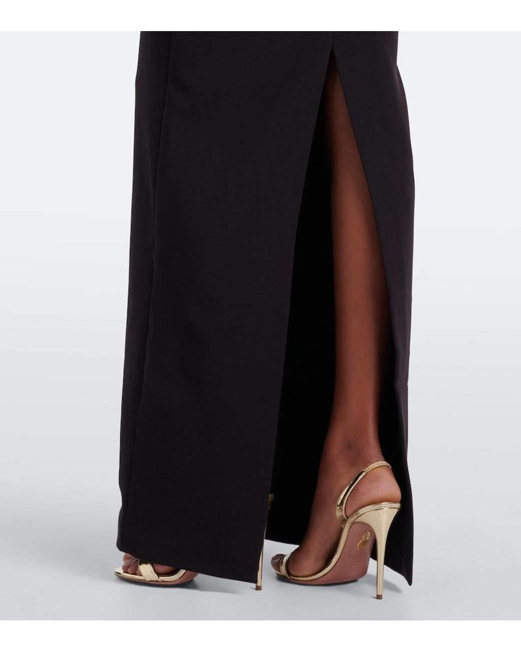 Roland Mouret Black Draped Bustier Gown