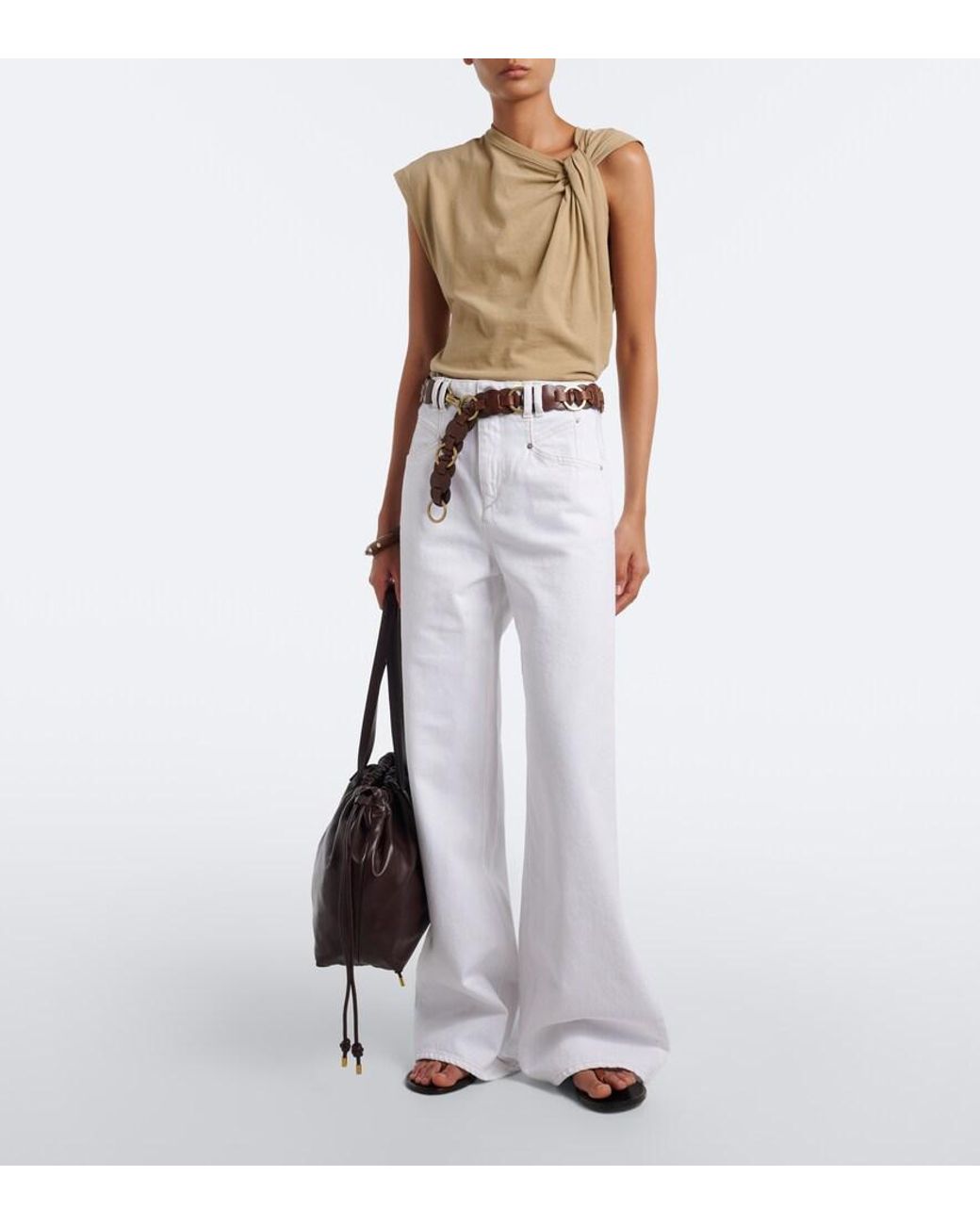 Isabel Marant Brown Silven Large Leather Shoulder Bag